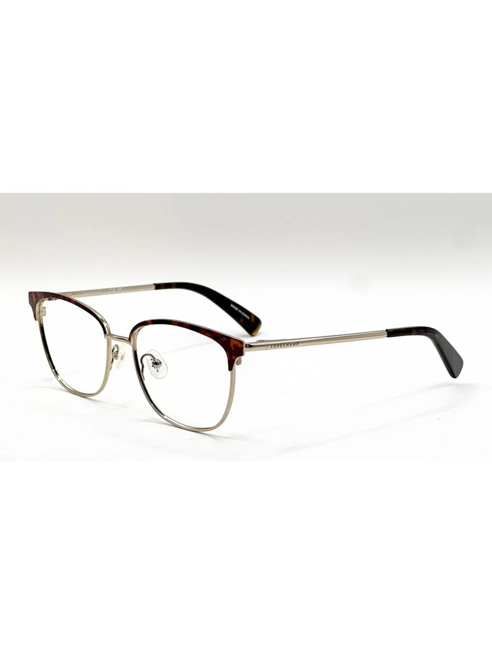 Longchamp LO2103 214 Havana Gold Rectangle Authentic Eyeglass Frames 53-16-135